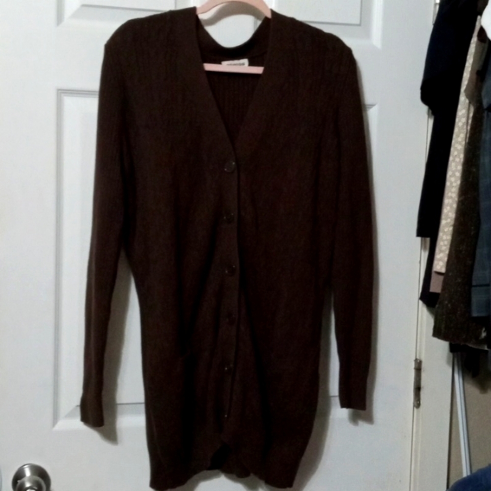 Woman's chocolate cardigan